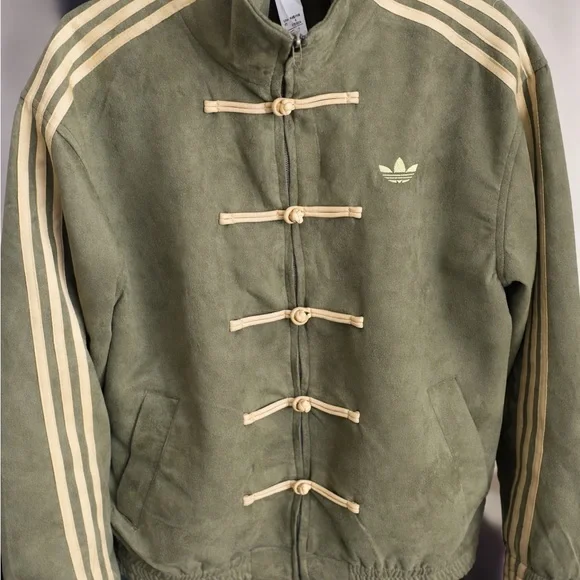adidas Olive Green Hanfu-Inspired Bomber Jacket - Picture 2 of 2